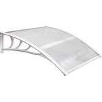Homfa auvent de porte entre marquise solaire porte terrasse toit abri banne entre ombre protection ...