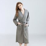 Hommes et femmes gaufre kimono peignoir de bain robe de spa - m