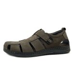 Homme sandale - walk in the city - cuir nubuck douce - marron