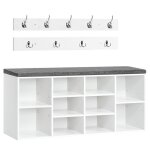 Hoobro banc  chaussures banc de rangement avec 10 compartiments tagre  chaussures porte - manteau ...
