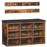 Hoobro banc  chaussures banc de rangement avec 9 compartiments tagre  chaussures porte - manteau ...