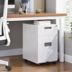 Hoobro caisson de bureau armoire de classement mobile avec 3 tiroirs verrouillables meuble de rangement ...