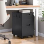 Hoobro caisson de bureau armoire de classement mobile avec 3 tiroirs verrouillables meuble de rangement ...