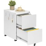 Hoobro caisson de bureau mobile armoire de classement m�tallique avec tiroirs verrouillables meuble de ...