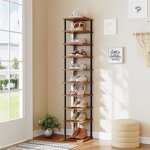 Hoobro �tag�re � chaussures meuble � chaussures � 10 niveaux �tag�re de rangement petits espaces structure ...