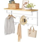 Hoobro porte - manteaux mural �tag�re de rangement �tag�re murale avec 10 crochets vestiaire �tag�re ...