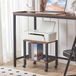 Hoobro support d?imprimante meuble d?imprimante avec des tagres table  imprimante mobile sous le bureau ...