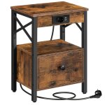 Hoobro table dappoint avec station de charge bout de canap� avec tiroirs table de chevet pour chambre ...