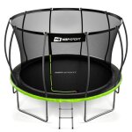 Hop - sport trampoline extérieur rond pour enfants 366cm kit complet jardin filet de sécurité max. 150kg ... Hop - sport trampoline extérieur rond pour enfants 366cm kit complet jardin filet de sécurité max. 150kg ...