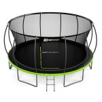 Hop - sport trampoline ext�rieur rond pour enfants 488cm kit complet jardin filet de s�curit� max. 150kg ...