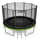 Hop - sport trampoline rond pour enfants 366cm kit complet jardin filet de s�curit� ext�rieur max. 150kg ...