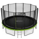 Hop - sport trampoline rond pour enfants 427cm kit complet jardin filet de s�curit� ext�rieur max. 150kg ...