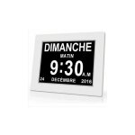 Horloge calendrier num�rique one piece 7 pouces avec date et heure horloge alzheimer pour parents