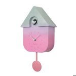 Horloge murale - fisura - coucou rose d�grad� - dimensions 215 x 8 x 415 cm - abs - design moderne