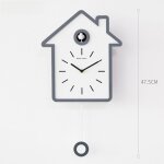 Horloge � coucou simple et moderne (gris)