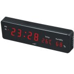 Horloge digitale, reveiller digital led, horloge led murale a pile, horloge murale numerique, [thermomtre ...
