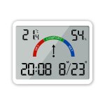 Horloge lectronique - blanc - lcd - rveil numrique - temprature et humidit - montage mural et magntique ...