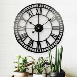 Horloge de jardin r�sistante aux intemp�ries - r�tro - chiffres romains - vintage - simple - art en fer ...