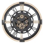 Horloge mcanique bois d80cm - atmosphera createur dinterieur