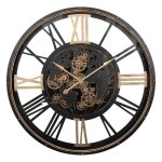 Horloge mcanique clark mtal noir d110cm - atmosphera createur dinterieur