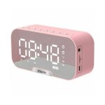 Horloge multifonctionnelle 5 en 1 haut - parleur bt radio fm rveil miroir numrique affichage temprature ...