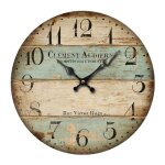 Horloge murale de campagne vintage de 40cm horloge silencieuse cadran en bois pour caf de bureau domicile ...