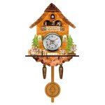 Horloge murale à coucou - antique - style européen traditionnel - 128x235x55 mm - intérieur - marron Horloge murale à coucou - antique - style européen traditionnel - 128x235x55 mm - intérieur - marron