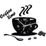 Horloge murale créative en acrylique design moderne en forme de tasse à café décorative pour cuisine ... Horloge murale créative en acrylique design moderne en forme de tasse à café décorative pour cuisine ...