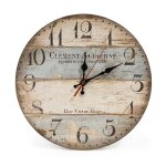 Horloge murale / horloge de cuisine en bois de 12 pouces / 30 cm de style maison de campagnesilencieuse ...