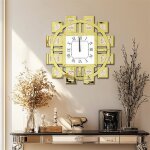 Horloge murale design moderne - 60cm diamant pendule murale g�om�trique silencieuse grande cristal montre ...