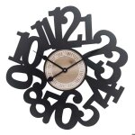 Horloge murale - design original - 60 cm - chiffres grande taille - métal résine - urbain Horloge murale - design original - 60 cm - chiffres grande taille - métal résine - urbain