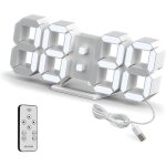 Horloge murale digitale led 3d avec tlcommande temprature et date