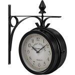 Horloge murale double face horloge de gare horloge de jardin horloge double face indicateur de temps ...