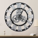 Horloge murale grande de 40 cm silencieuse non tic - tac horloge murale vintage pour la maison la chambre ...