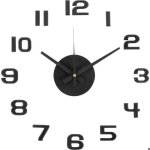 Horloge murale - karlsson - diy sunset numbers - rond - noir - mat�riaux durables