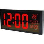 Horloge murale led - numérique - grande - affichage temps & température - rouge Horloge murale led - numérique - grande - affichage temps & température - rouge