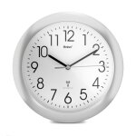 Horloge murale - mebus - 52451 - radio - pilote - argent -  25 cm - design contemporain