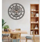 Horloge murale - arbre de vie - métal - silencieuse - 60 x 60 cm - décoration intérieure Horloge murale - arbre de vie - métal - silencieuse - 60 x 60 cm - décoration intérieure