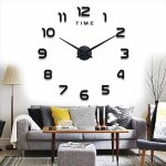 Horloge murale - moderne - r�glable 60 - 90 cm - silencieuse - m�tal - miroir 3d