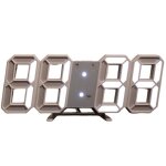Horloge murale num�rique - led - 3d - silencieuse - 3 alarmes - 3 niveaux de luminosit�