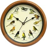 Horloge murale � oiseaux avec 12 oiseaux chanteurs indig�nes horloge chant doiseau pour cuisine salon ...