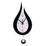 Horloge murale à pendule - homyl - noir - 30 cm - silencieuse - décorative pour cuisine - keeper Horloge murale à pendule - homyl - noir - 30 cm - silencieuse - décorative pour cuisine - keeper