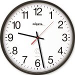 Horloge murale radiocommand�e - plastique noir - � 300 mm - chiffres