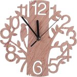 Horloge murale ronde créative en bois en forme darbre de 22 cm pour chambre à coucher maison bureau école ... Horloge murale ronde créative en bois en forme darbre de 22 cm pour chambre à coucher maison bureau école ...