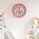 Horloge murale rose �255 cm en polystyr�ne et verre mouvement quartz silencieux