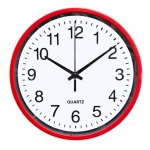 Horloge murale - moderne - 8 pouces - silencieuse - rouge - intrieur