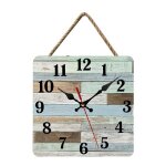 Horloge murale silencieuse en bois de 25 cm sans tic - tac piles style vintage pour la maison la cuisine ...