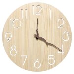Horloge murale silencieuse pendules murales: horloge murale bois sans horloge murale design moderne pendule ...