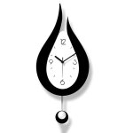 Horloge murale silencieuse à piles sans tic - tac 51 cm motif goutte deau horloge murale pivotante en ... Horloge murale silencieuse à piles sans tic - tac 51 cm motif goutte deau horloge murale pivotante en ...