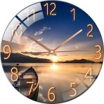 Horloge murale en verre silencieuse 12 pouces design moderne pendule quartz 30 cm horloge suspendue fine ... Horloge murale en verre silencieuse 12 pouces design moderne pendule quartz 30 cm horloge suspendue fine ...
